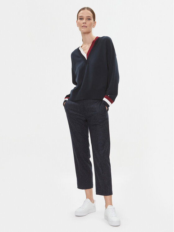 Tommy Hilfiger Tommy Hilfiger Chinos Neppy WW0WW41179 Dunkelblau Slim Fit