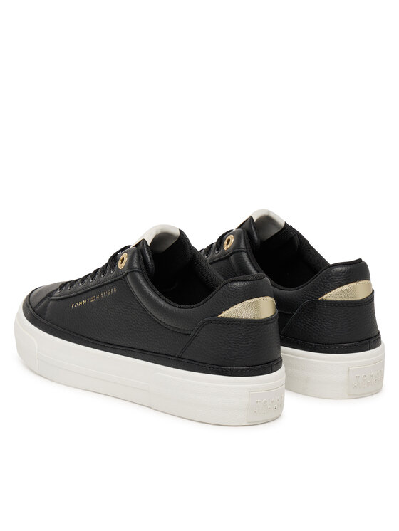 Tommy Hilfiger Tommy Hilfiger Sneakersy Th Foxing Platform Leather FW0FW09018 Černá