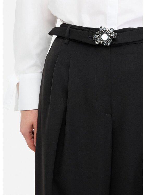 Liu Jo Liu Jo Pantaloni di tessuto MF5269TS22422222 Nero Loose Fit