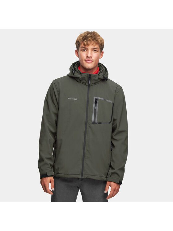 Alpinus Alpinus Kurtka softshell Stenshuvud Khaki Standard Fit