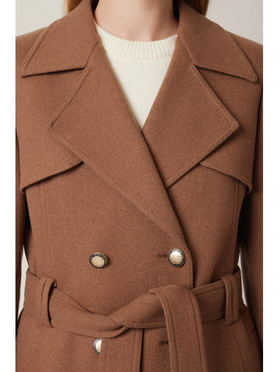 Lancerto Lancerto Płaszcz Eloria PC073225000014 Brązowy Regular Fit