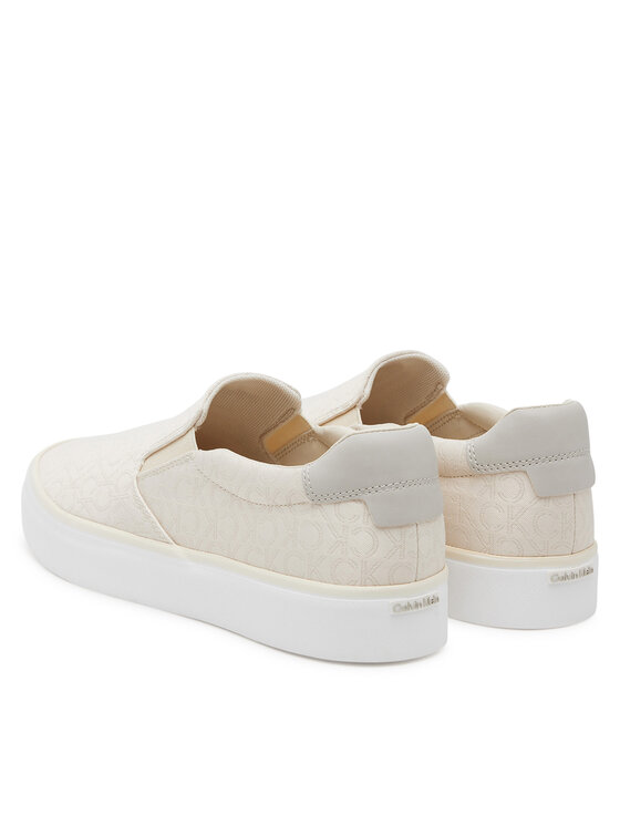 Calvin Klein Calvin Klein Teniși Vulc Slip On - Jacq HW0HW02411 Écru