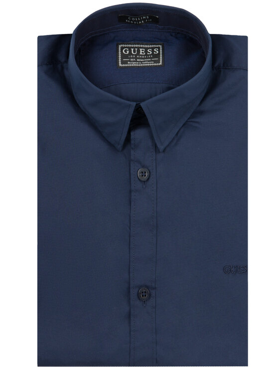 Guess Guess Cămașă M01H25 W7ZK0 Bleumarin Regular Fit