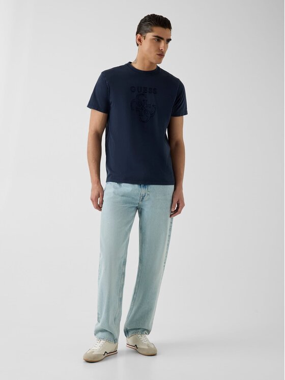 Guess Guess T-Shirt 183046 Modrá Classic Fit