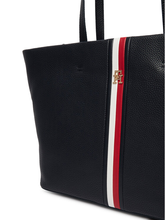 Tommy Hilfiger Tommy Hilfiger Дамска чанта Th Corp Ess Tote AW0AW19334 Тъмносин