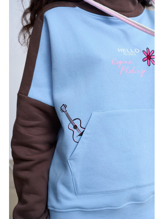 NAOKO NAOKO Bluza Regina Phalange Niebieski Loose Fit