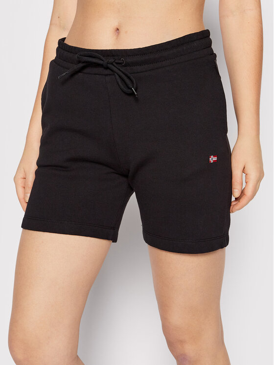 Napapijri Pantaloni scurți sport Nalis NP0A4G7H Negru Regular Fit