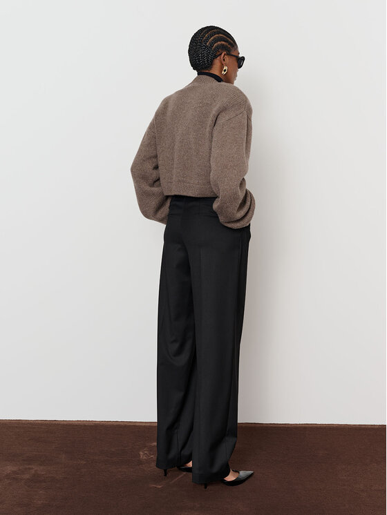 La Mania La Mania Sweter MARI 2 Brązowy Classic Fit