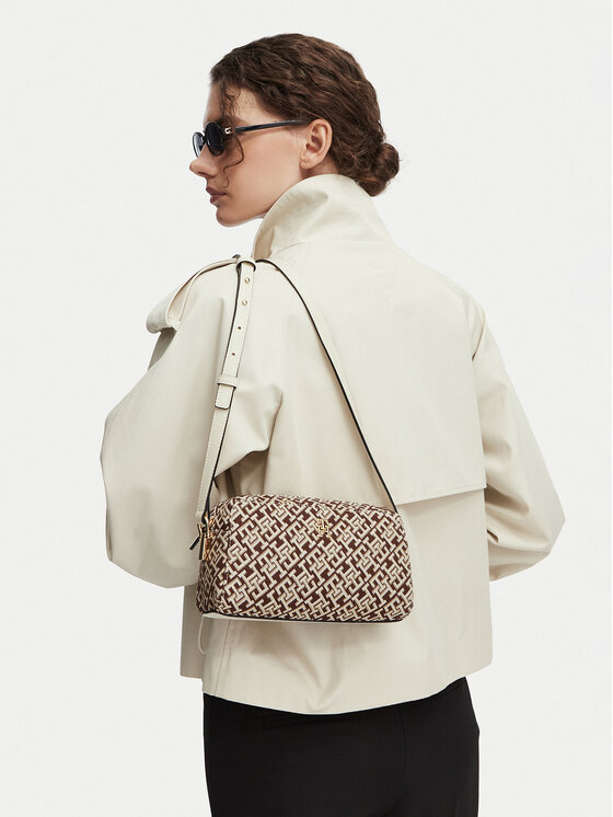 Tommy Hilfiger Geantă Th Grace Camera Bag Jacquard AW0AW18864 Maro