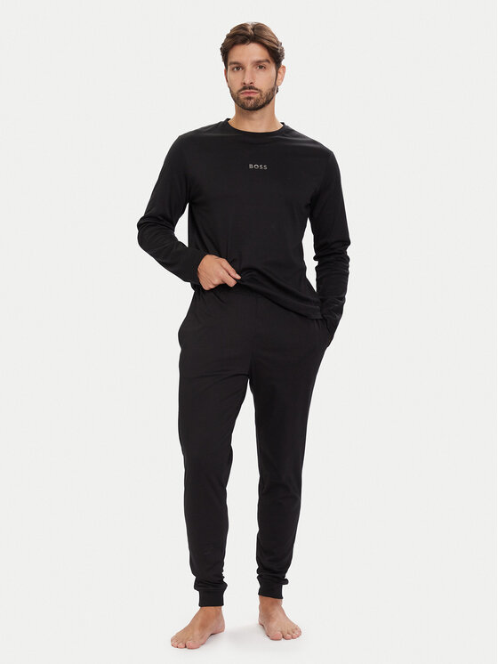 BOSS BOSS Pižama Xmas 50550547 Črna Regular Fit