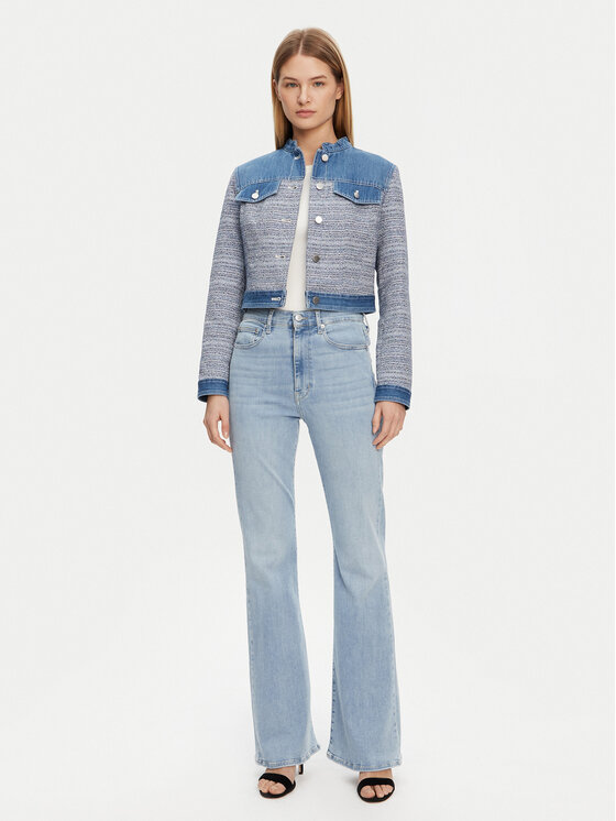 Guess Guess Jeansová bunda W5GL23 WH610 Modrá Regular Fit