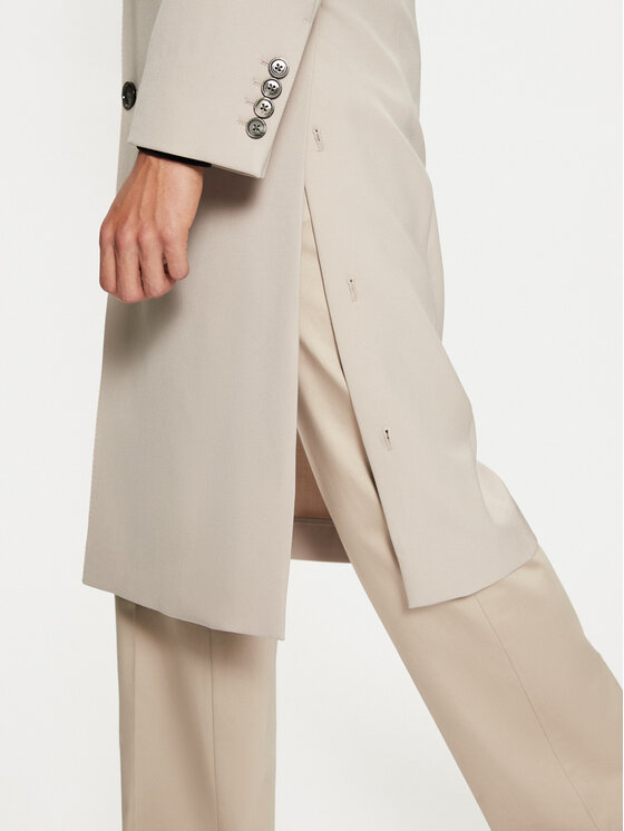 AMI Paris AMI Paris Płaszcz przejściowy HCO319.WV0037 Beżowy Regular Fit