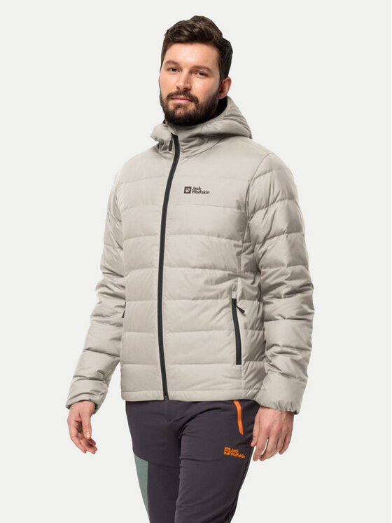 Jack Wolfskin Vatovaná bunda Ather Down 1207671 Sivá Regular Fit