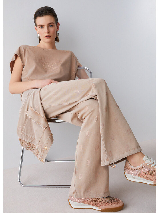 Liu Jo Liu Jo Pantaloni di tessuto TA6102JS008L9030 Beige Regular Fit