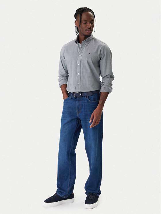 Tommy Hilfiger Tommy Hilfiger Košeľa Gingham MW0MW41699 Modrá Regular Fit