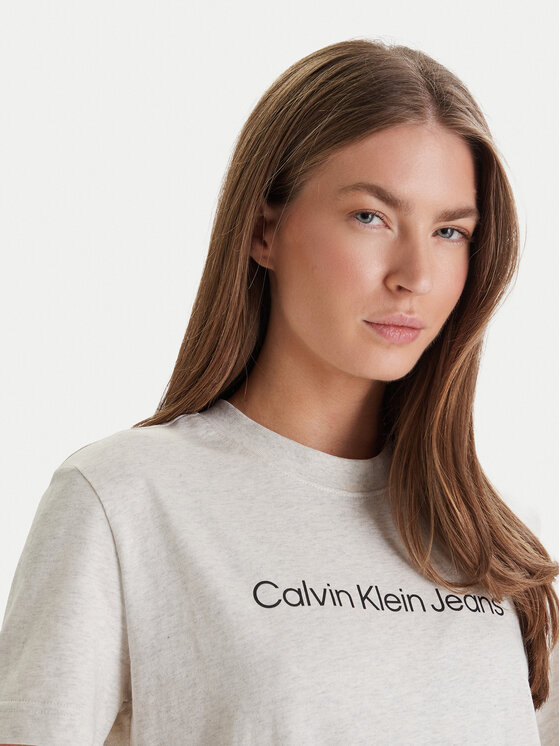 Calvin Klein Jeans Calvin Klein Jeans Majica LV047C912G Bež Regular Fit