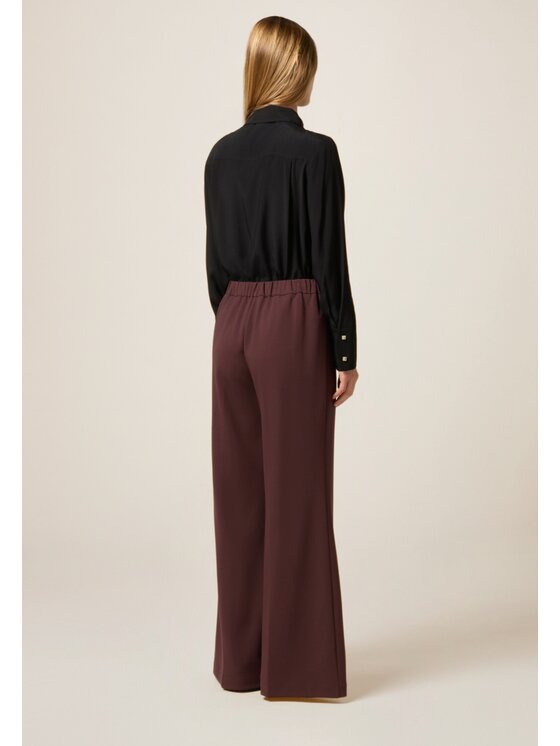Oltre Oltre Spodnie materiałowe P274J002362N036 Bordowy Baggy Fit