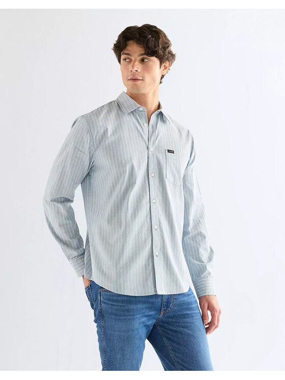Wrangler Wrangler Camicia 1 PKT SHIRT Blu Regular Fit