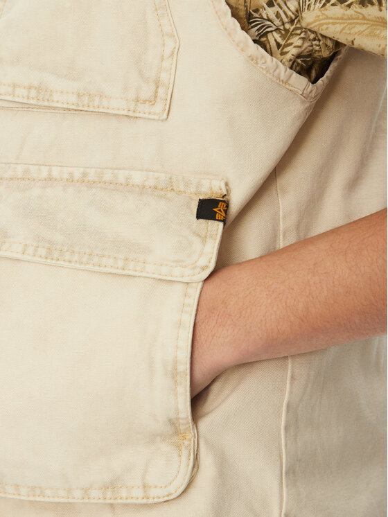 Alpha Industries Alpha Industries Елек Canvas Acid Vest 156140 Кремав Loose Fit