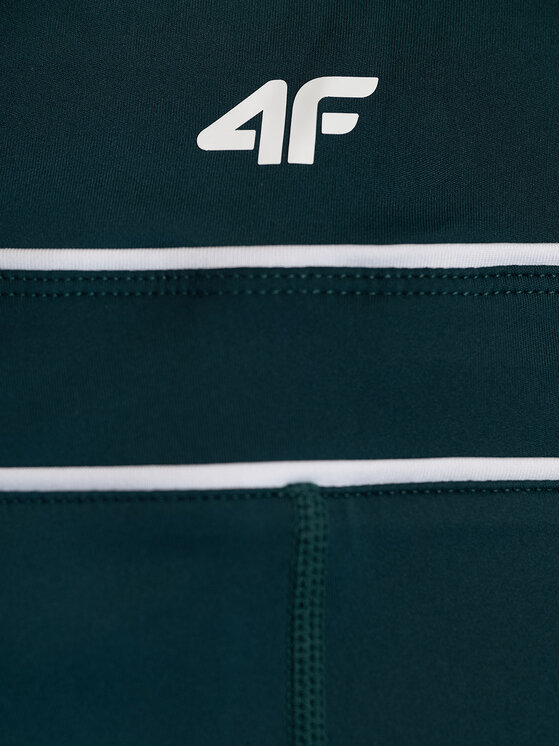 4F 4F Legginsy COURT SOCIETY Zielony ciemny Slim Fit