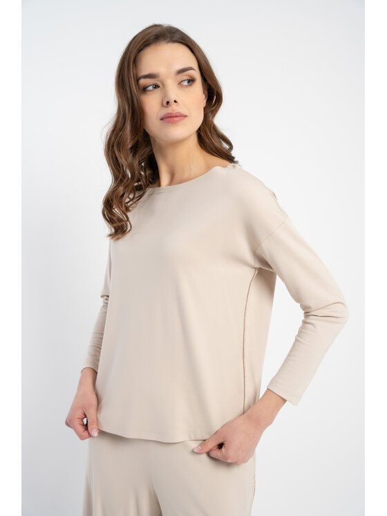 CLICK CLICK Μπλουζάκι 10-6855 Μπεζ Regular Fit
