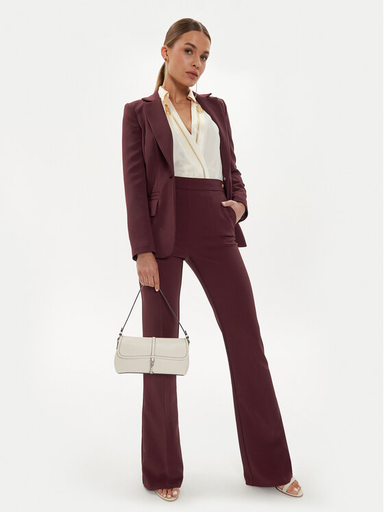 Elisabetta Franchi Elisabetta Franchi Hlače PA-030-46E2-V250 Tamnocrvena Regular Fit