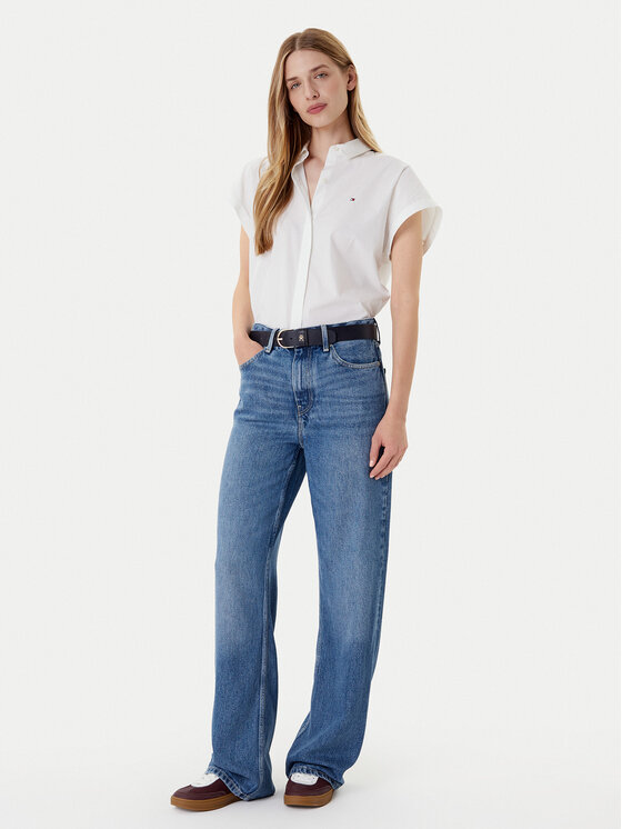 Tommy Hilfiger Tommy Hilfiger Jeans hlače WW0WW47151 Modra Loose Fit