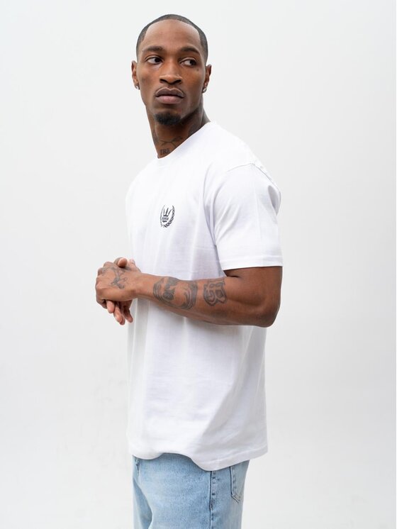 Jigga Wear Jigga Wear T-Shirt Laur korona modna 130028 Biały Regular Fit