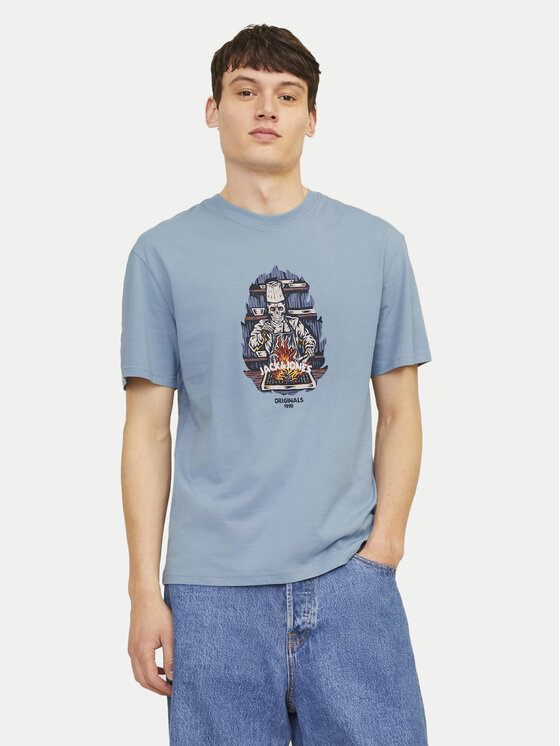 Jack&Jones Tričko Seven Skull 12262491 Zelená Regular Fit