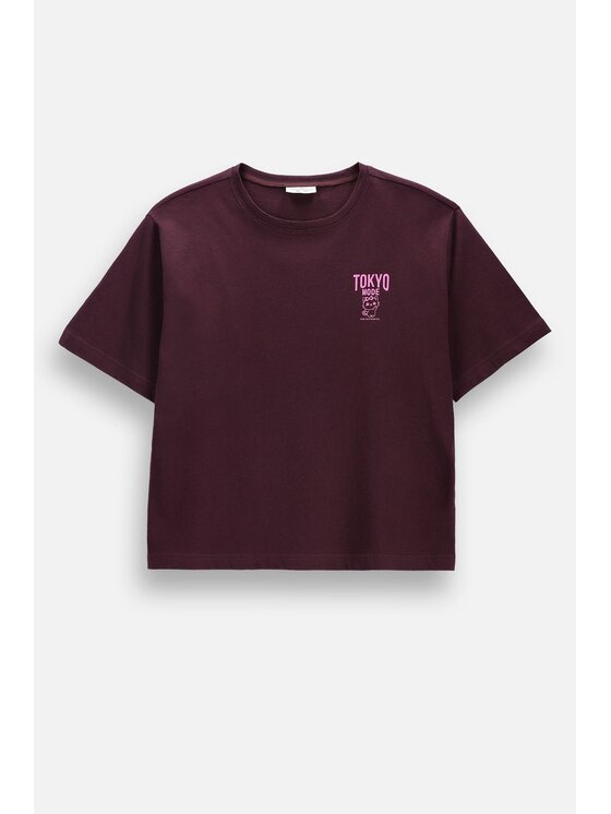 Coccodrillo Coccodrillo T-Shirt ZC6143201AGJ-017 Bordó Regular Fit