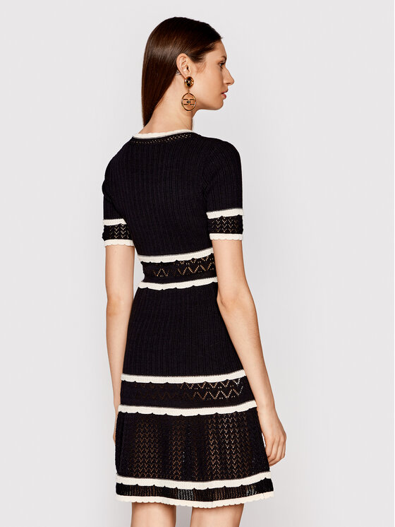 PINKO Pinko Kootud kleit Fantasia PE 21 BLK01 1G15PW Y6T5 Must Regular Fit