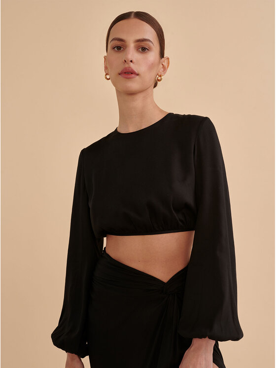 La Mania La Mania Blusa SUN Nero Classic Fit