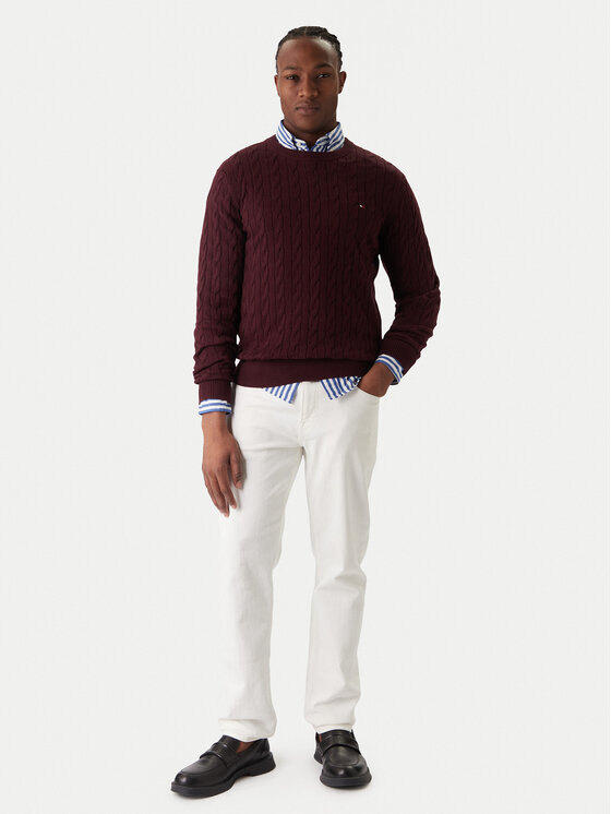 Tommy Hilfiger Tommy Hilfiger Kampsun MW0MW33132 Bordoopunane Regular Fit