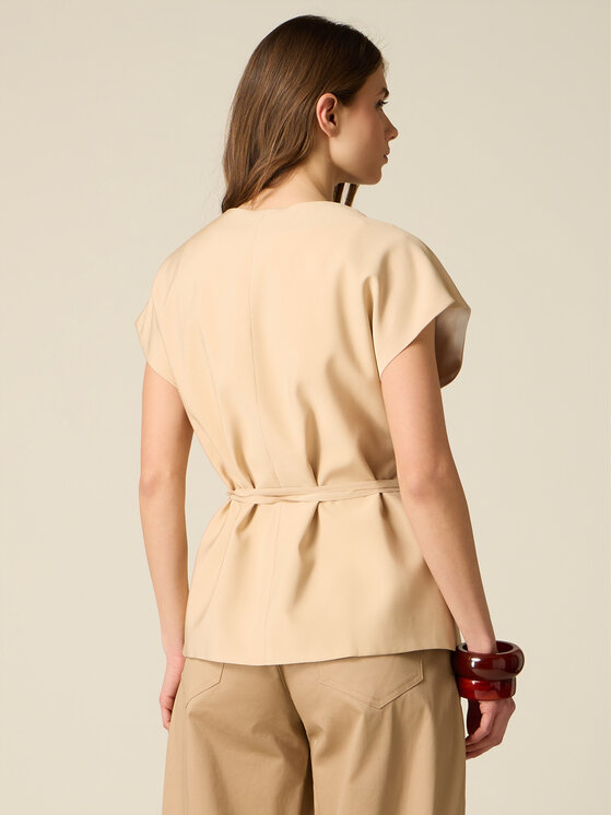 Oltre Oltre Giacca da abito L000J000003N002 Crema Regular Fit