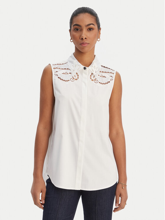 Fracomina Fracomina Camicia FR26ST6012W833E5 Écru Regular Fit