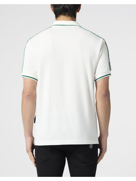 PHILIPP PLEIN PHILIPP PLEIN Polo 30546 Biały Slim Fit