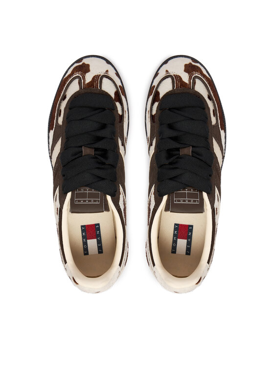 Tommy Jeans Tommy Jeans Laisvalaikio batai The Greenwich Edge Calf Hair EN0EN03007 Ruda