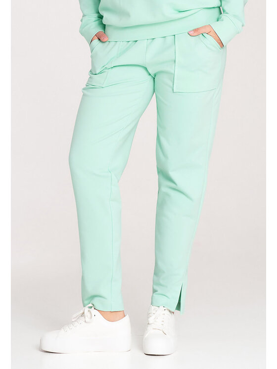 FIGL FIGL Teplákové kalhoty M1035 Zelená Regular Fit