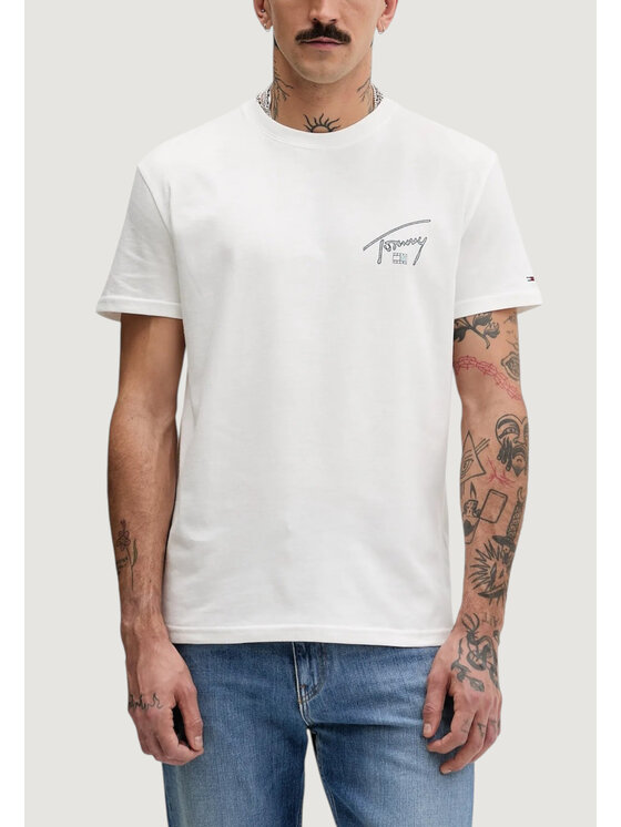 Tommy Jeans Tommy Jeans T-Shirt DM0DM22320 Λευκό Casual Fit