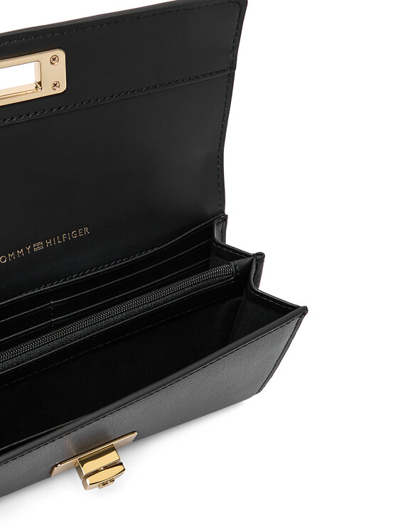 Tommy Hilfiger Tommy Hilfiger Портфейл Th Modern Large Flap Wallet AW0AW18704 Черен
