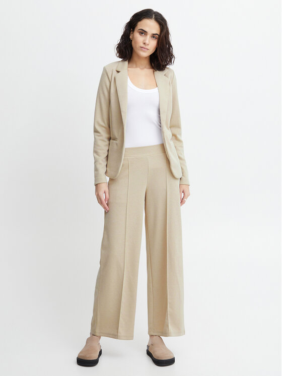 ICHI ICHI Marynarka 20113285 Beżowy Slim Fit