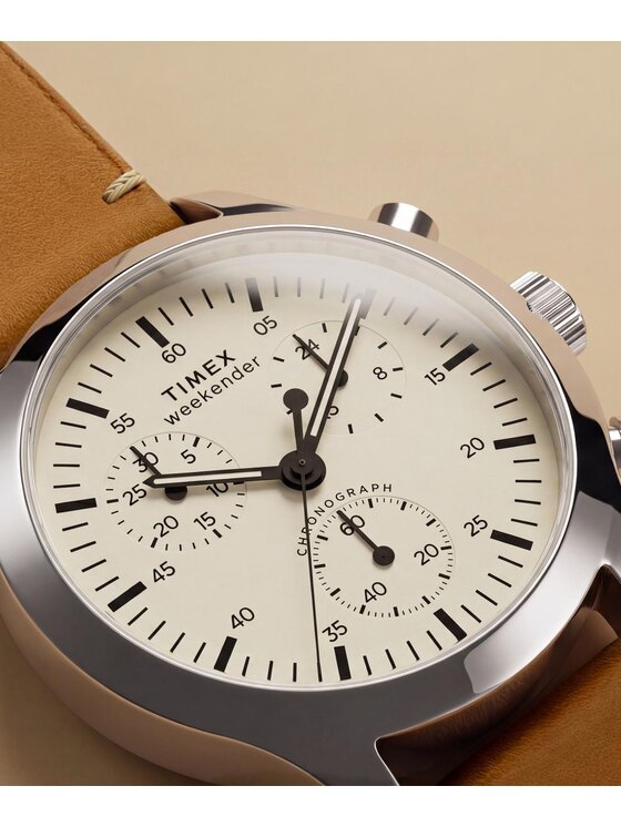 Timex Timex Zegarek TW2Y85000 Brązowy