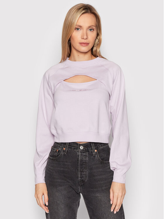 Converse Bluza Twisted 10022960-A03 Roza Relaxed Fit