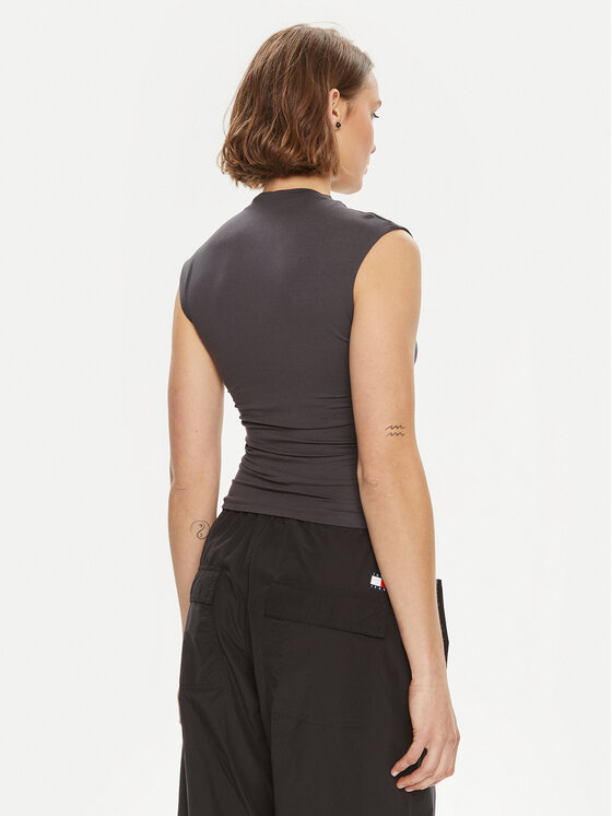 Gina Tricot Gina Tricot Marškinėliai 20883 Pilka Slim Fit