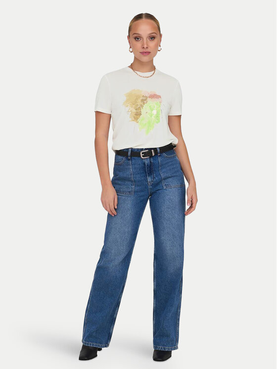 ONLY ONLY Póló 15303212 Fehér Regular Fit