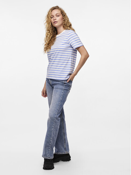 Pieces Pieces T-Shirt Ria 17146339 Niebieski Regular Fit