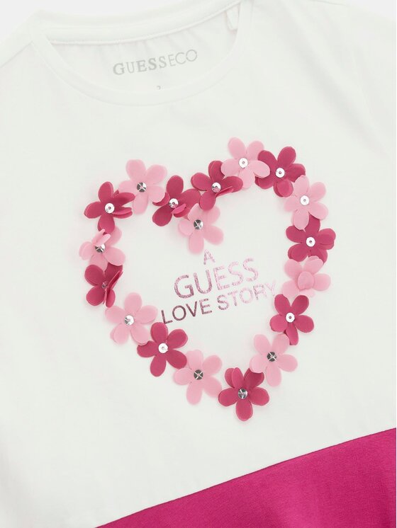Guess Guess T-krekls K6GI20 K6YW4 Balts Regular Fit