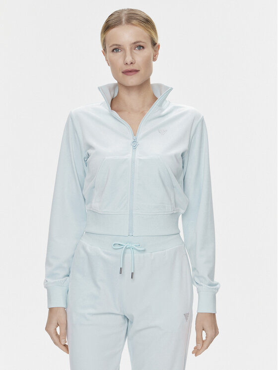 Guess Guess Majica dugih rukava V3BQ22 KBXI2 Plava Regular Fit