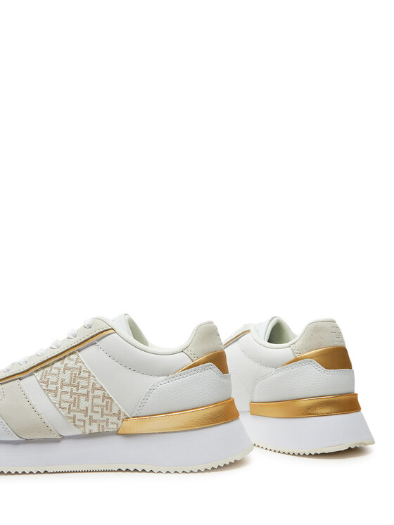 Tommy Hilfiger Tommy Hilfiger Laisvalaikio batai Lux Monogram Runner FW0FW08387 Balta