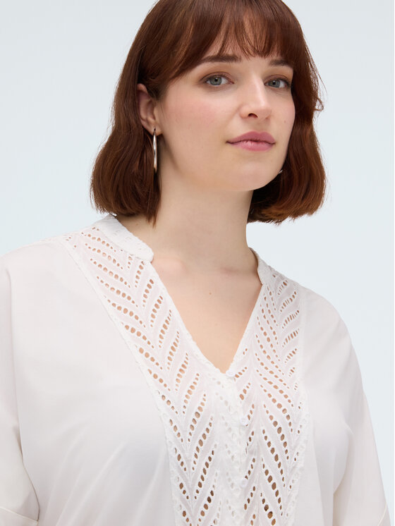 Fiorella Rubino Fiorella Rubino Koszula 5011L000174N0S1 Biały Boxy Fit